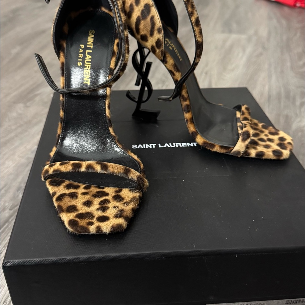 Saint Laurent cheetah print opyum heels